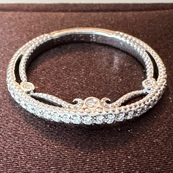 Designer VERRAGIO Diamond 18K Gold WG Wedding Ring Band #2 Size 5 INSIGNIA $4K - Picture 3 of 16